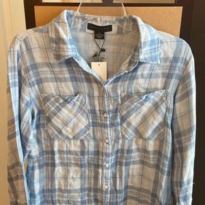 NWT Sanctuary plaid button down shirt. XS
